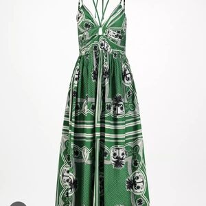 Green Patterned Women's Dress